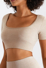 Seamless  Square Collar Crop Top - Studio - Mayzia