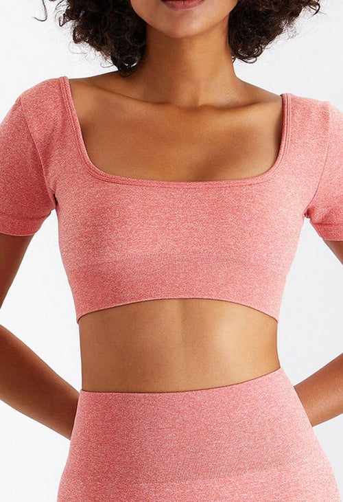 Seamless  Square Collar Crop Top - Studio - Mayzia