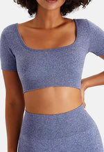 Seamless  Square Collar Crop Top - Studio - Mayzia