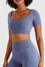 Seamless  Square Collar Crop Top - Studio - Mayzia