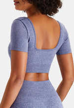 Seamless  Square Collar Crop Top - Studio - Mayzia