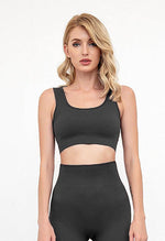 Seamless Square Collar Sports Bra - Century - Mayzia