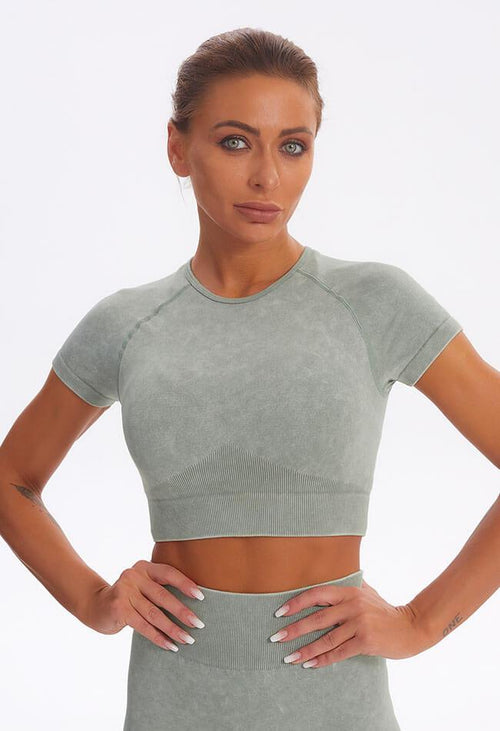 Seamless Washed Crop Top - Easy - Mayzia