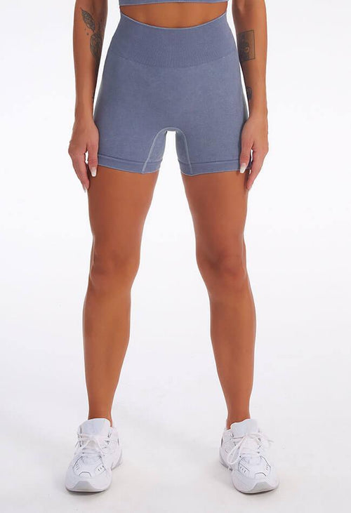 Seamless Washed High-Waist Shorts - Easy - Mayzia