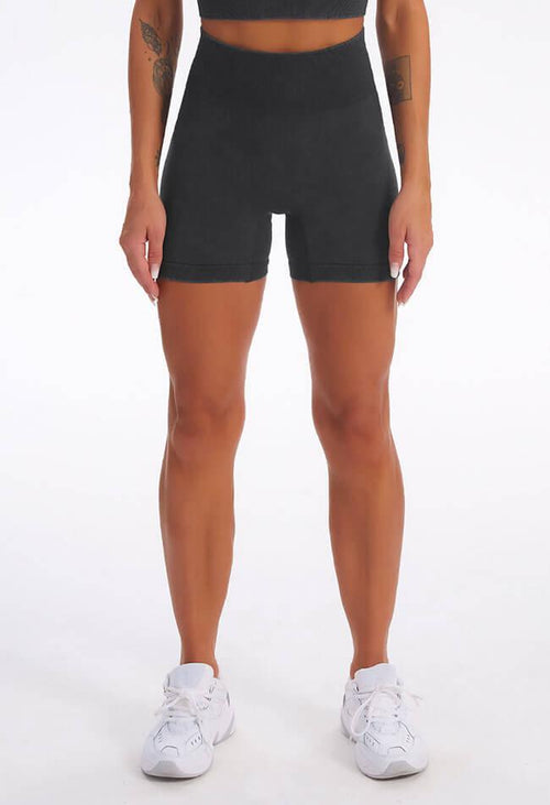 Seamless Washed High-Waist Shorts - Easy - Mayzia