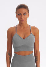 Seamless Washed Racerback Sports Bra - Easy - Mayzia