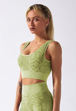 Snakeskin Seamless Sports Bra - Mayzia