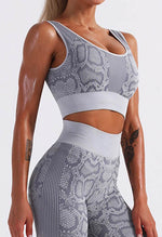 Snakeskin Seamless Sports Bra - Mayzia