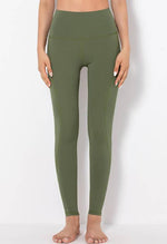 Solid Mid-Waist Pocket Legging - Simple - Mayzia