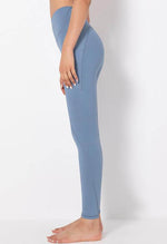 Solid Mid-Waist Pocket Legging - Simple - Mayzia