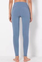 Solid Mid-Waist Pocket Legging - Simple - Mayzia