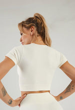 Solid Ribbed Cut-Out Seamless Top - Century - Mayzia