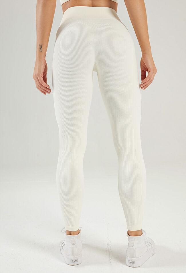 Solid Ribbed High Waist Seamless Legging - Century - Mayzia