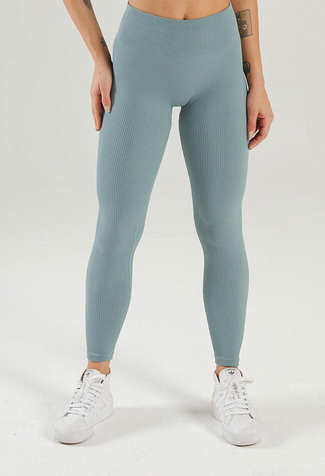 Solid Ribbed High Waist Seamless Legging - Century - Mayzia