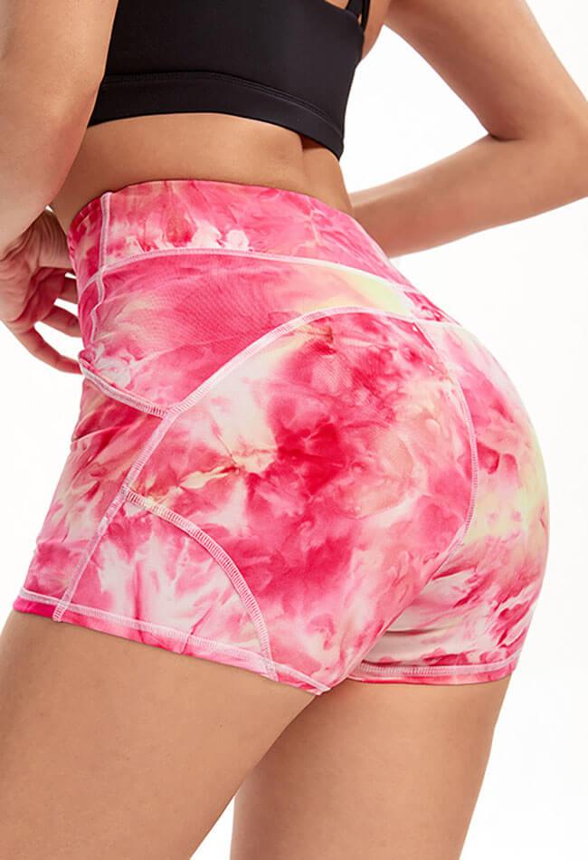 Tie-Dye Pocket Tummy Control Bike Shorts - Mayzia