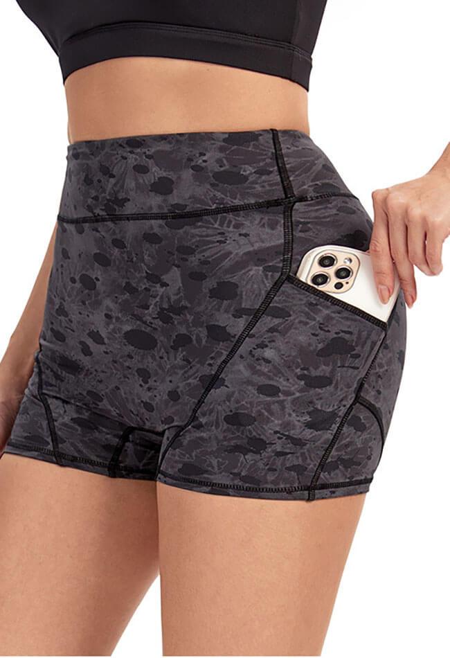 Tie-Dye Pocket Tummy Control Bike Shorts - Mayzia