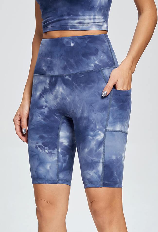 Tie-Dye Slim Shorts - Action - Mayzia