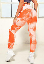 Tie-Dye Textured Tummy Control Seamless Legging - Mayzia