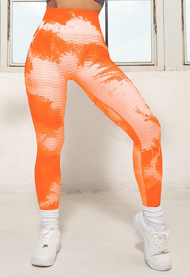 Tie-Dye Textured Tummy Control Seamless Legging - Mayzia