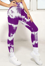 Tie-Dye Textured Tummy Control Seamless Legging - Mayzia