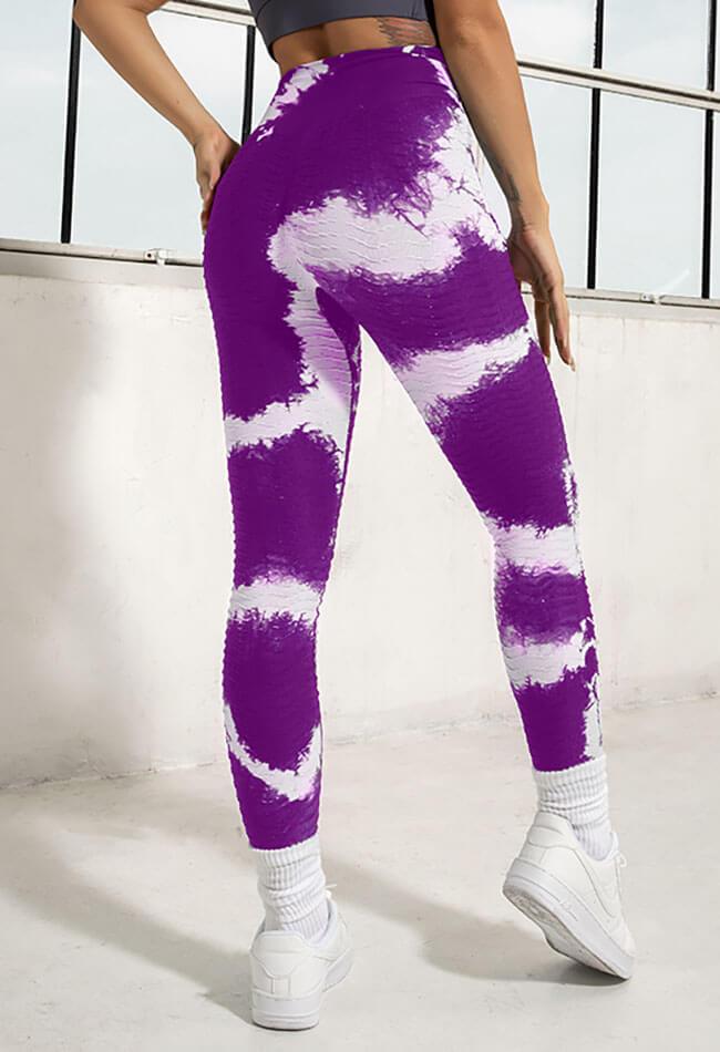 Tie-Dye Textured Tummy Control Seamless Legging - Mayzia