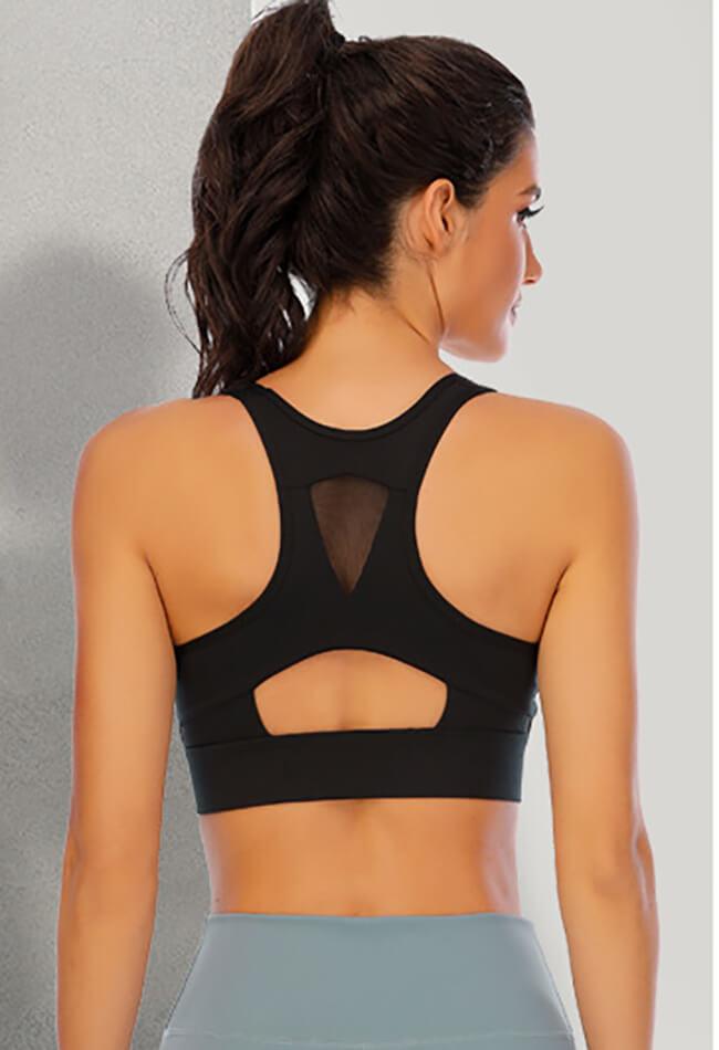 Zipper High Impact Sports Bra - Mayzia